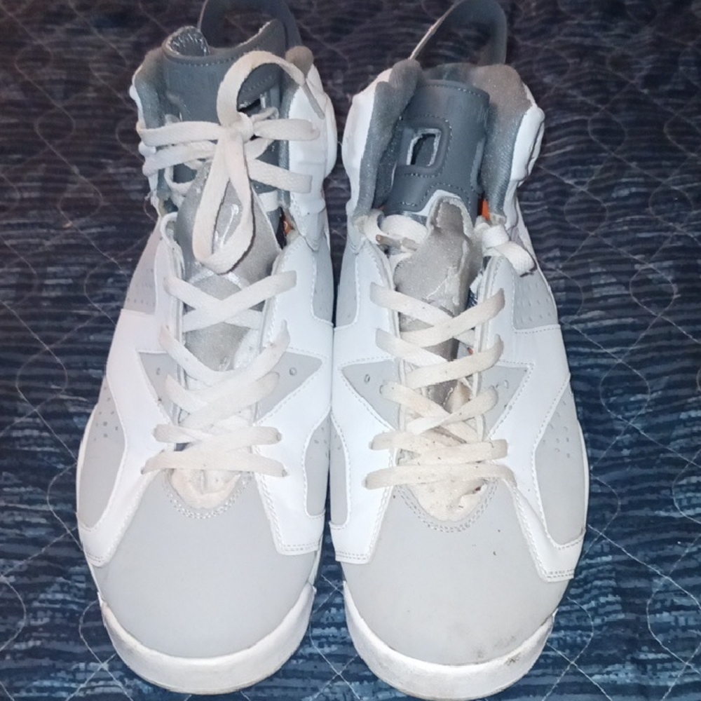 Gray and White High-Top Sneakers